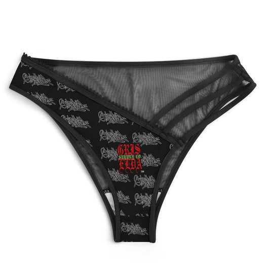 Griselda Handstyle Tag GSC B Silk Mesh Back Lingerie Panties