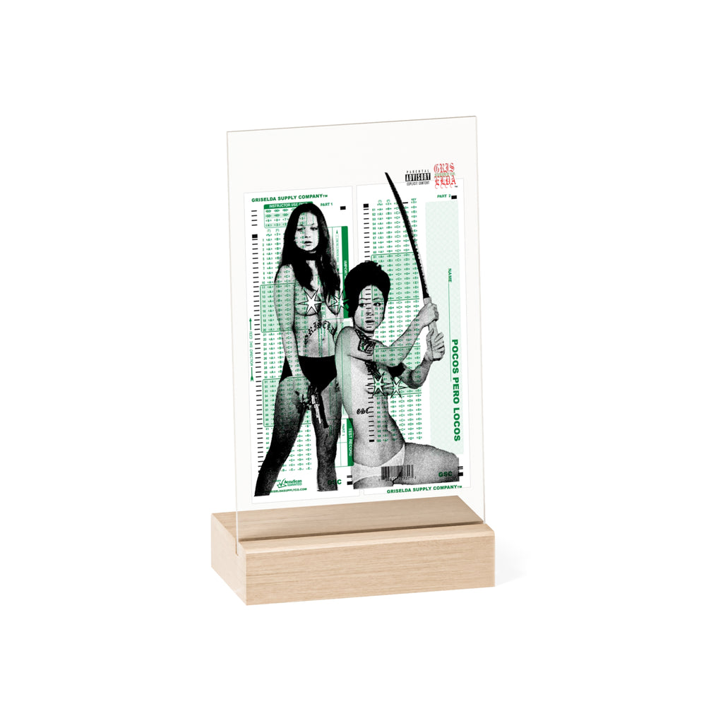 Samurai X GSC Scantron Acrylic Sign with Wooden Stand