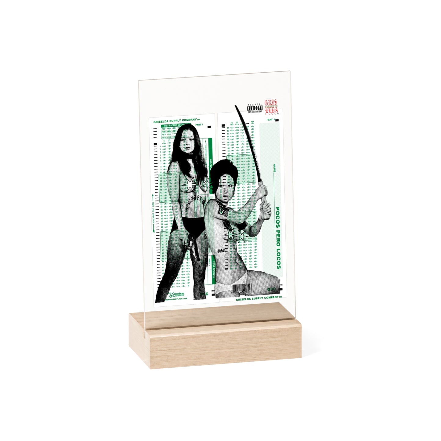 Samurai X GSC Scantron Acrylic Sign with Wooden Stand