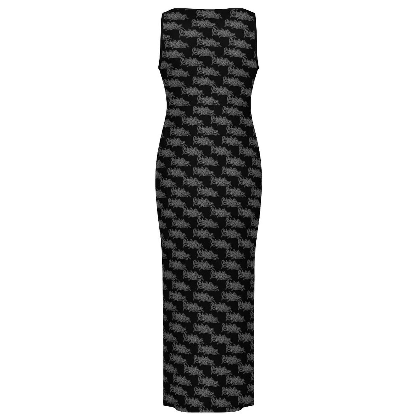 Griselda Tag GSC B 180gsm Slit Fitted Camisole Cheongsam