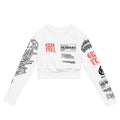 Classic Logo GSC W Hand-style Recycled long-sleeve crop tee