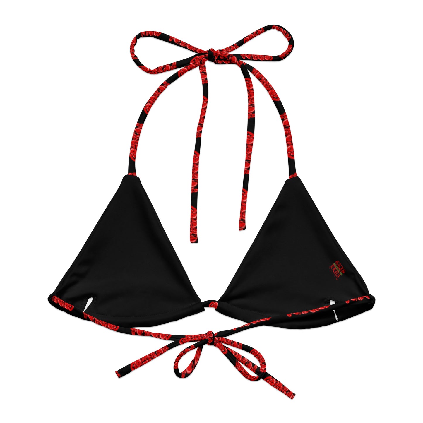 Griselda Graffiti Tag Red B Premium string bikini top