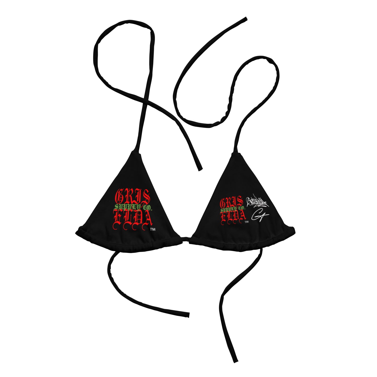 Classic Logo GSC Hand-style B Premium recycled string bikini top