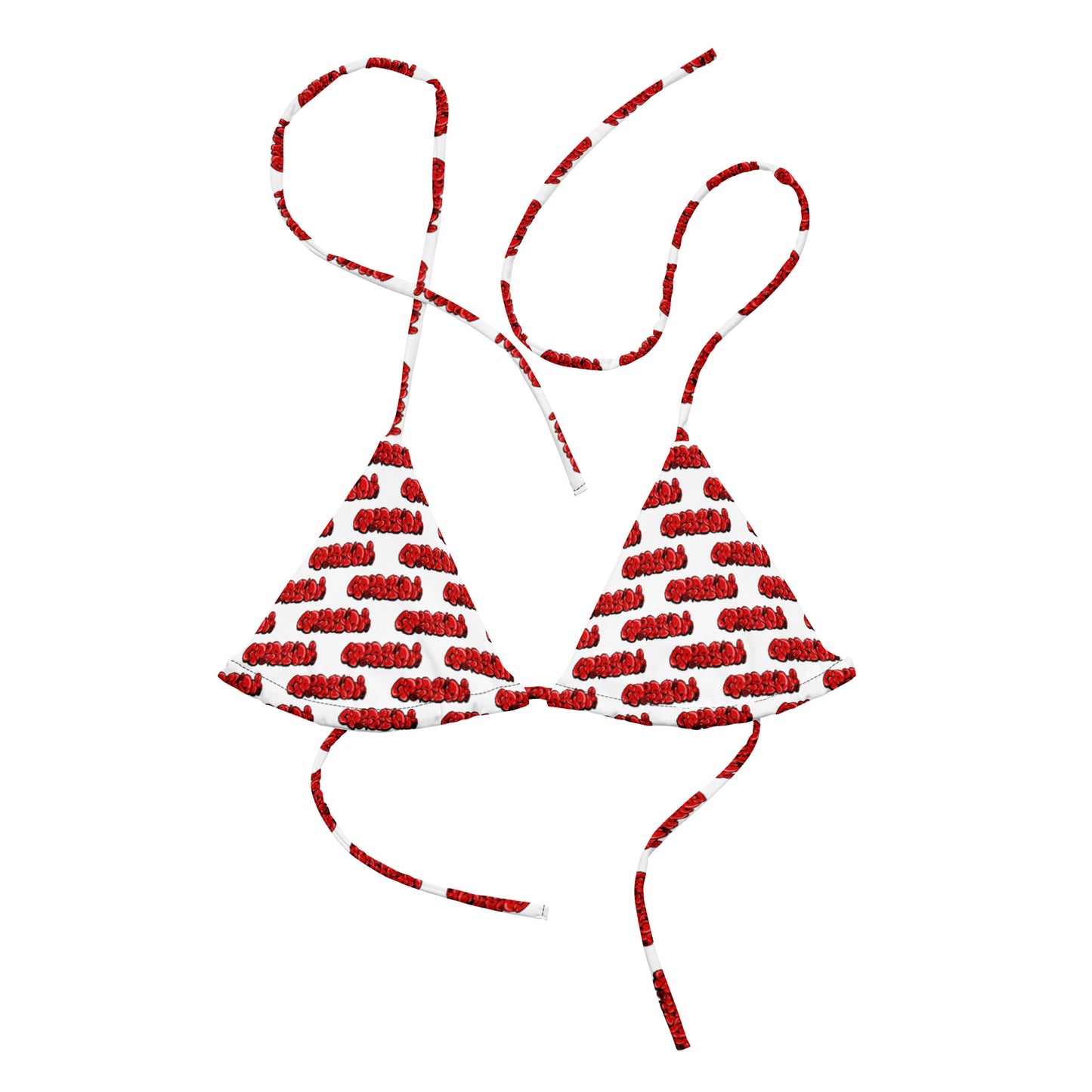 Griselda Graffiti Tag W Premium string bikini top