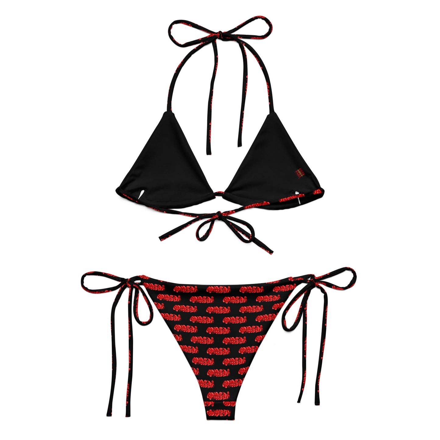 Griselda Graffiti Tag Red GSC B Premium  string bikini