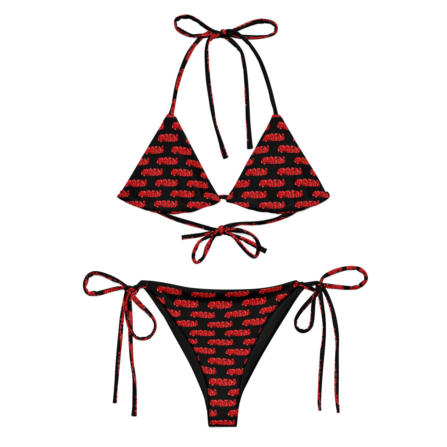 Griselda Graffiti Tag Red GSC B Premium  string bikini