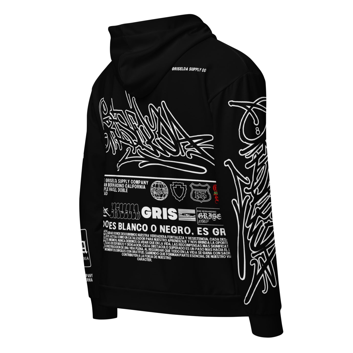 Es Gris. Classic Logo GSC Hand-style Premium B Unisex zip hoodie