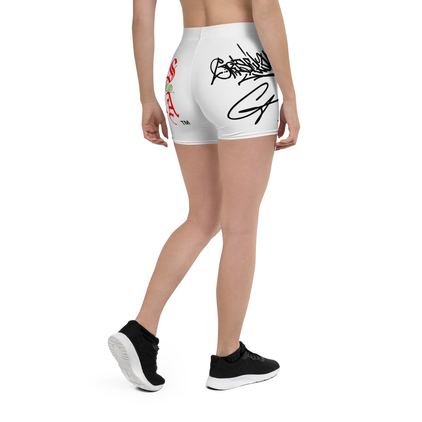 Classic Logo Handstyle GSC White Women's Shorts