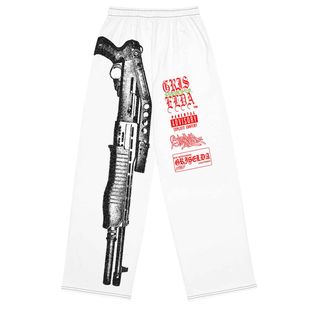 SG Red Logo White GSC unisex wide-leg pants