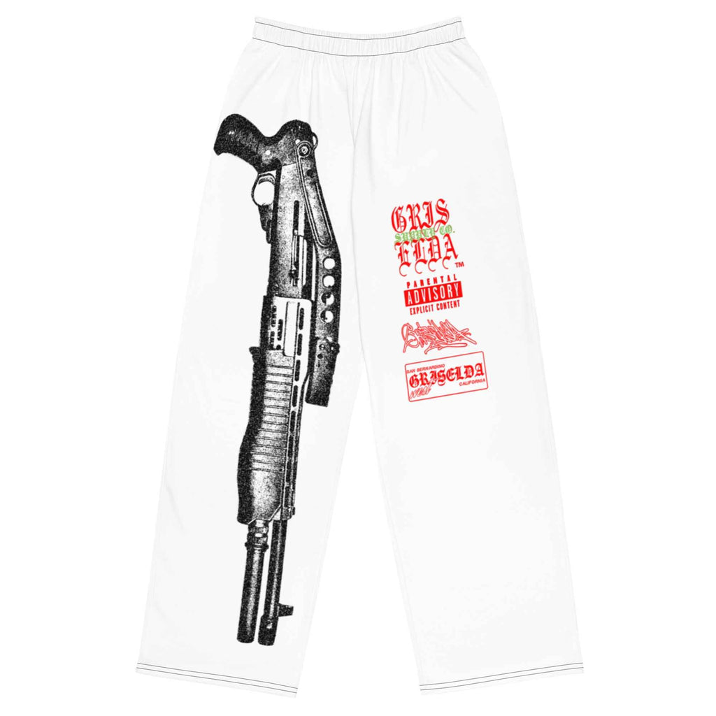 SG Red Logo White GSC unisex wide-leg pants
