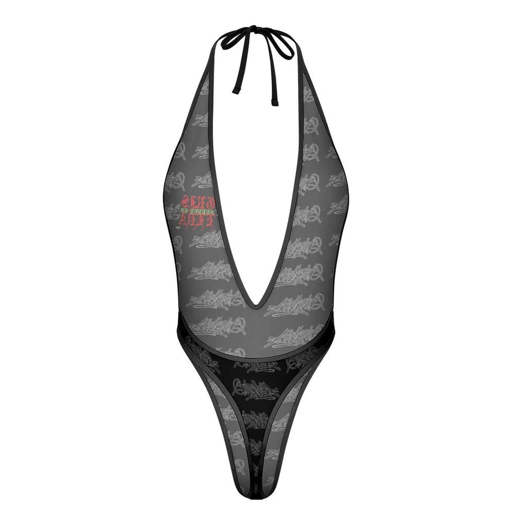 GSC Griselda Tag GSC  One Piece Women Lingerie Bodysuit Deep V Teddy