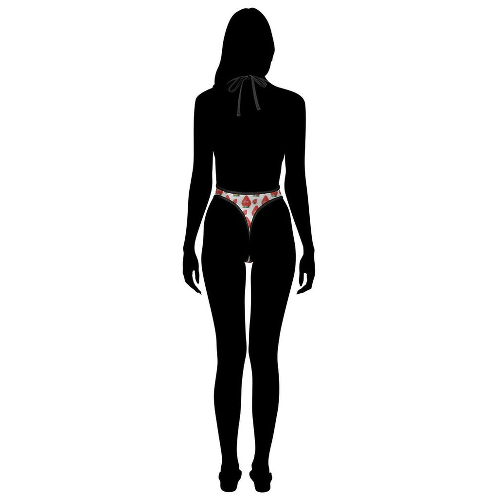 Fresas GSC One Piece Women Lingerie Bodysuit Deep V Teddy