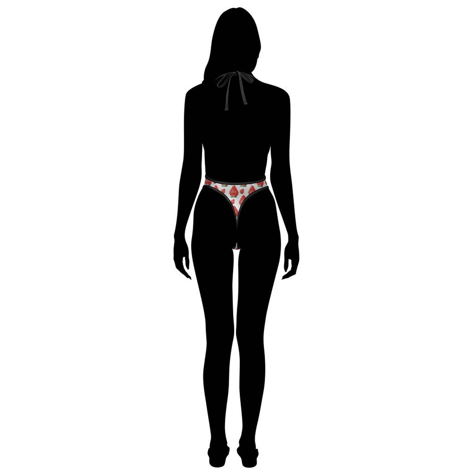 Fresas GSC One Piece Women Lingerie Bodysuit Deep V Teddy