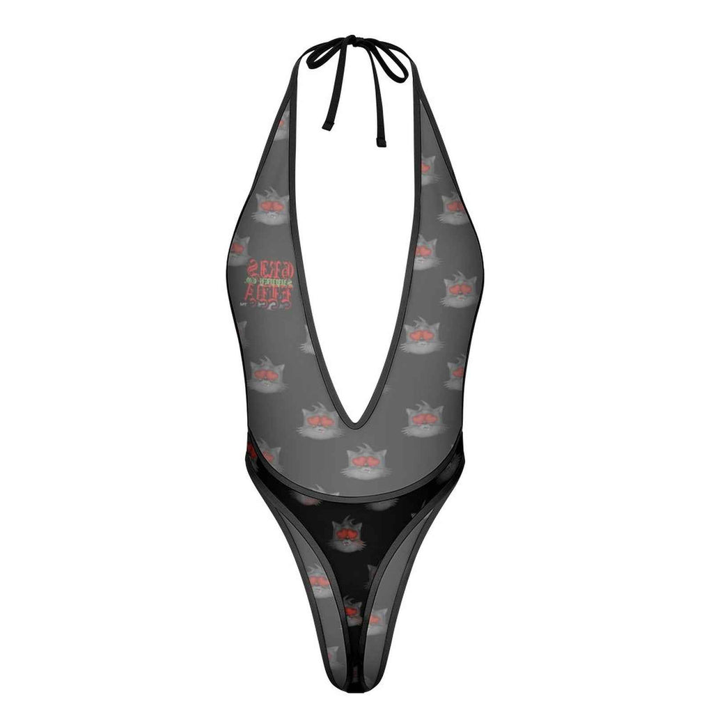 Gato GSC Heart Eyes GSC  One Piece Women Lingerie Bodysuit Deep V Teddy