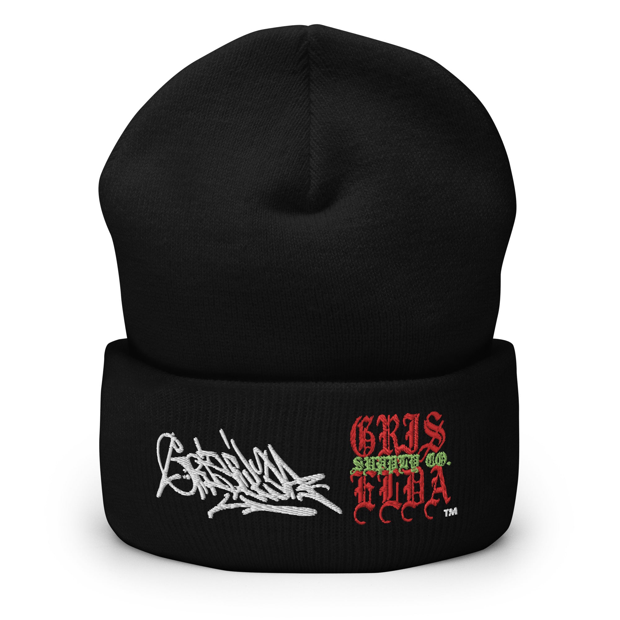 Gorro de punto Premium Cuffed GSC B con etiqueta de graffiti de logo clásico