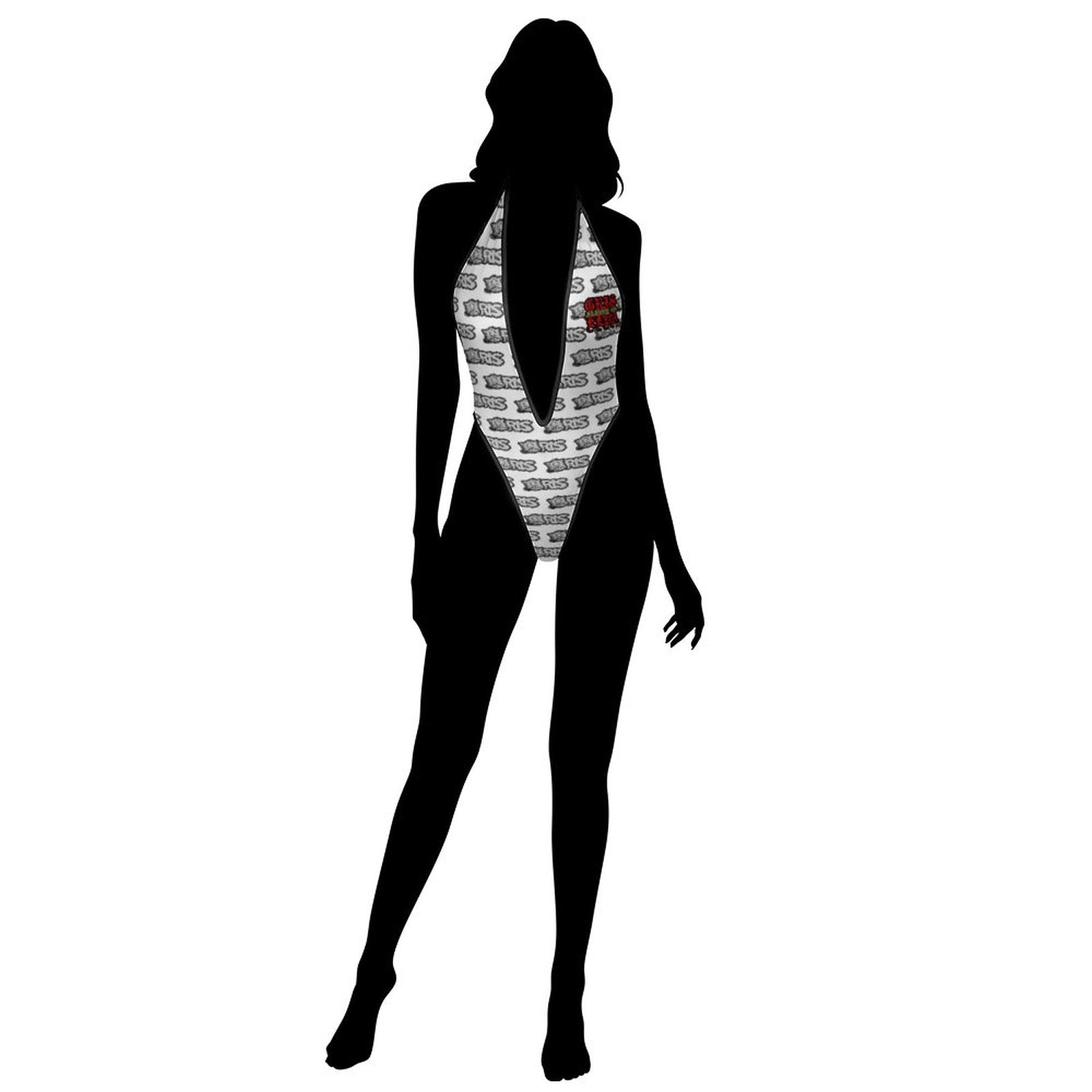 Gato Gris GSC One Piece Women Lingerie Bodysuit Deep V Teddy