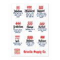 Angel Numbers GSC Sticker sheet