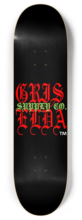 Classic Logo Black Wood GSC SKATEBOARD DECK