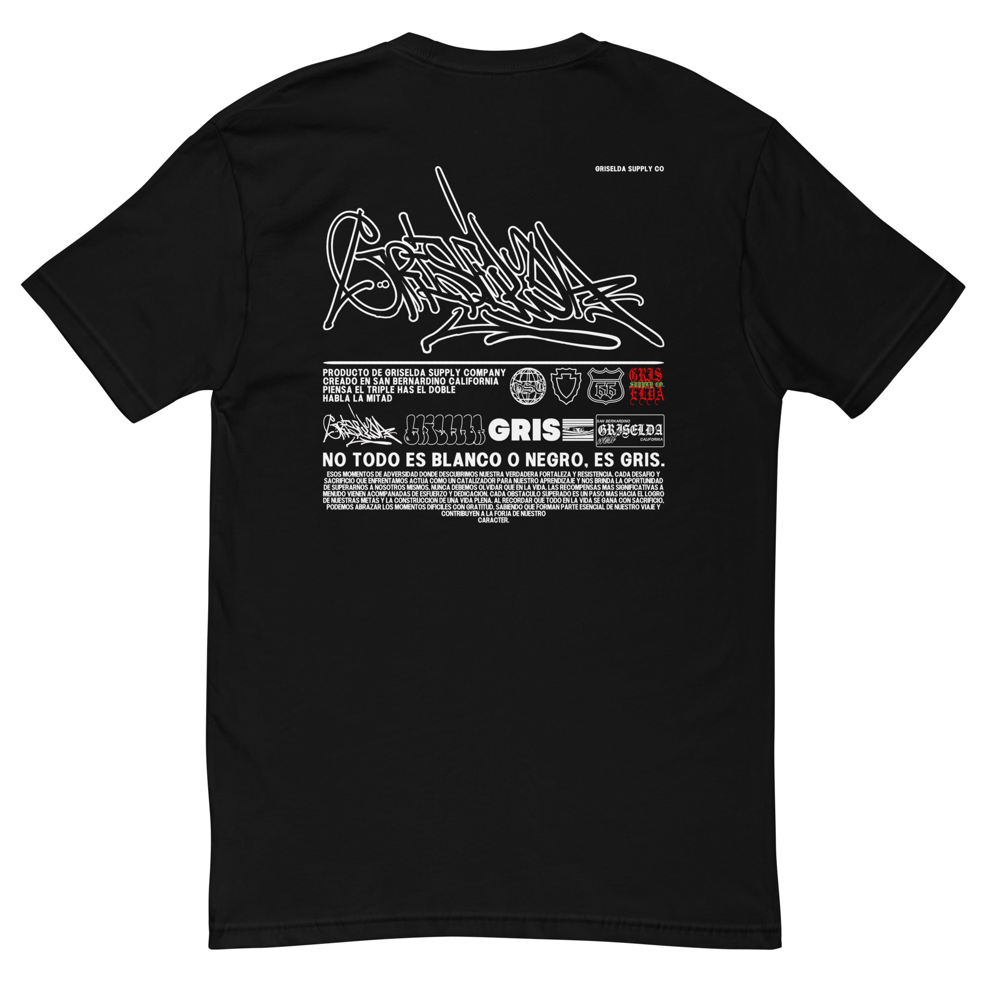 Es Gris. Classic Logo GSC Hand-style Short Sleeve T-shirt