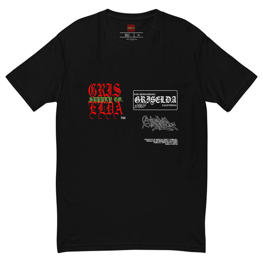 Es Gris. Classic Logo GSC Hand-style Short Sleeve T-shirt