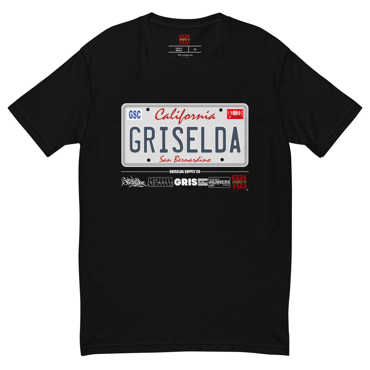 Griselda License Plate GSC B Short Sleeve T-shirt