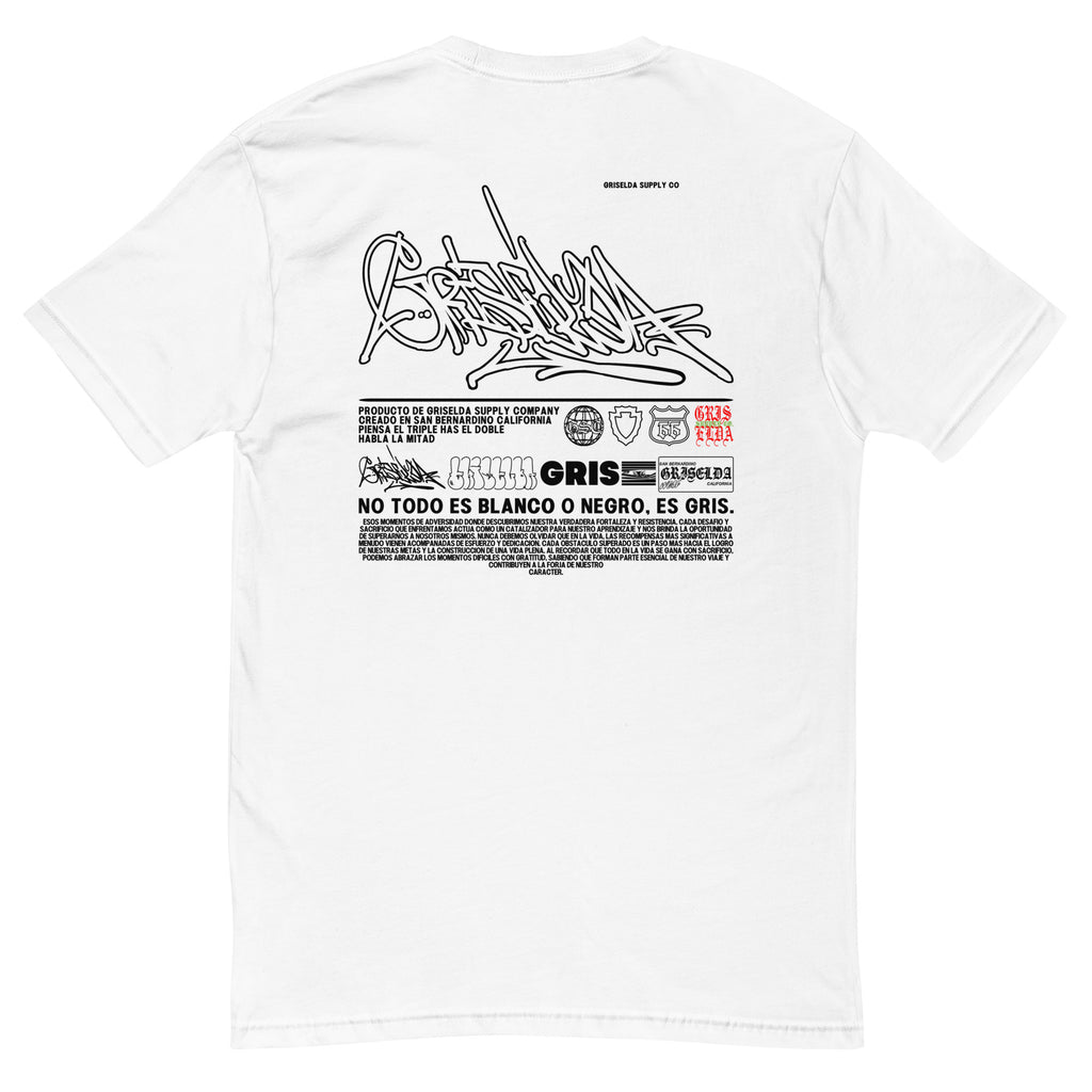 Es Gris. Classic Logo GSC Hand-style W Short Sleeve T-shirt
