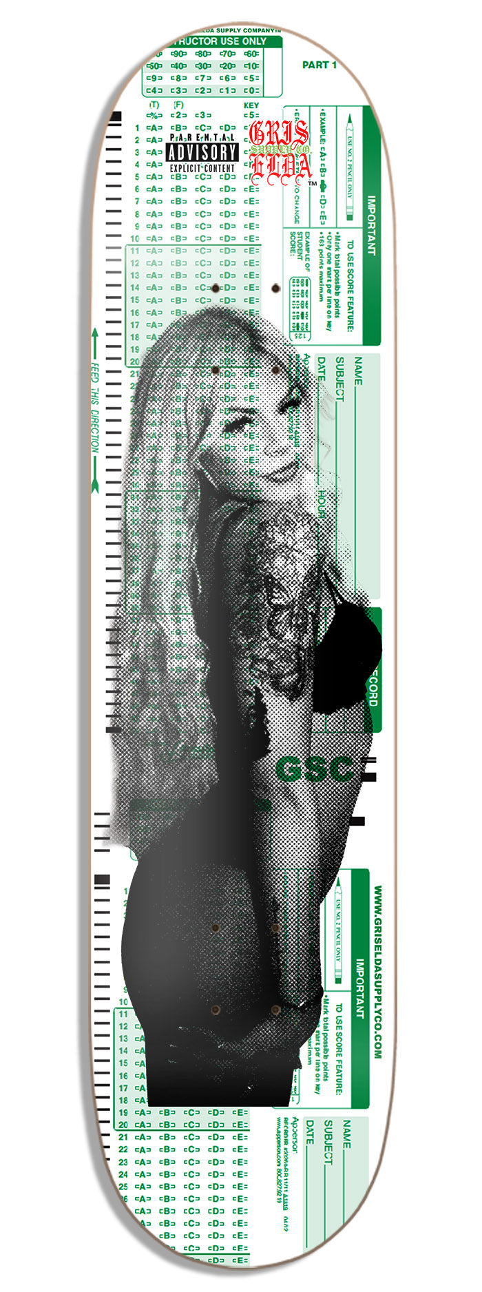 Mollie X GSC Scantron II GSC SKATEBOARD DECK