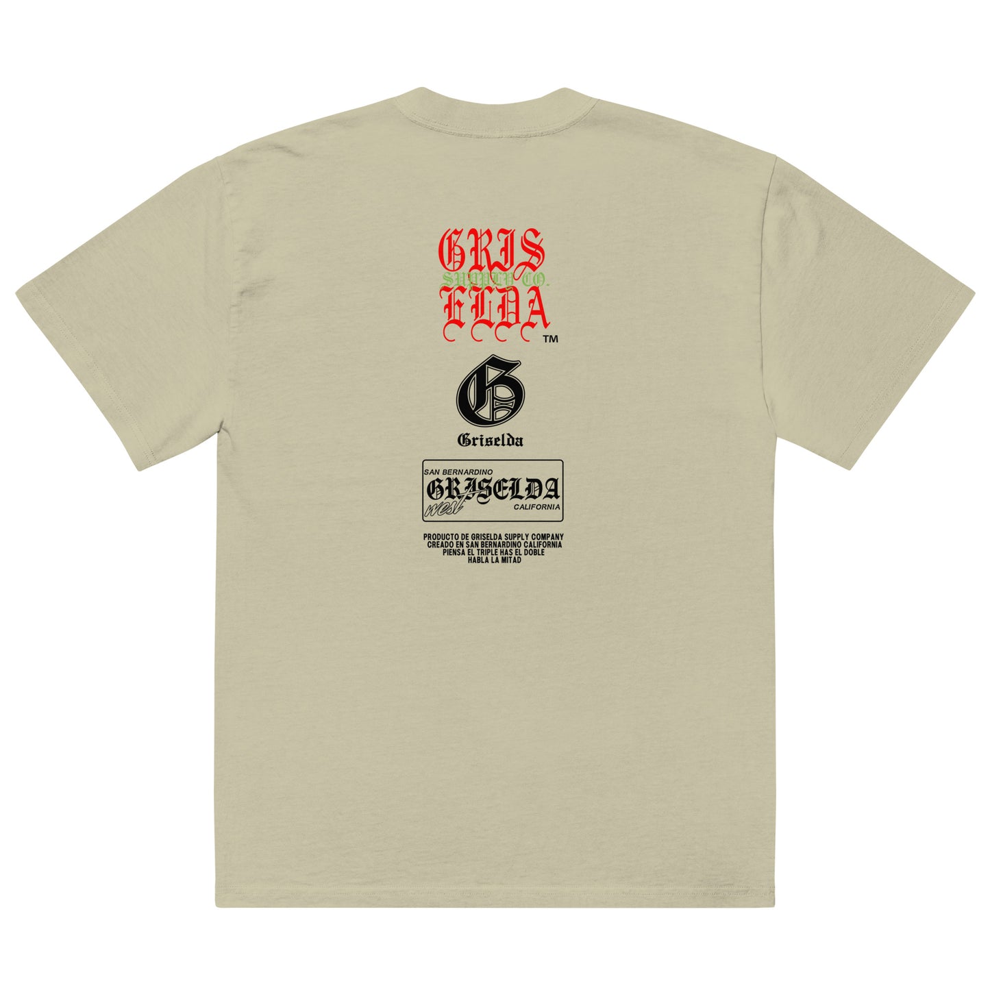 Classic Logo Back SB GSC Premium Oversized faded t-shirt