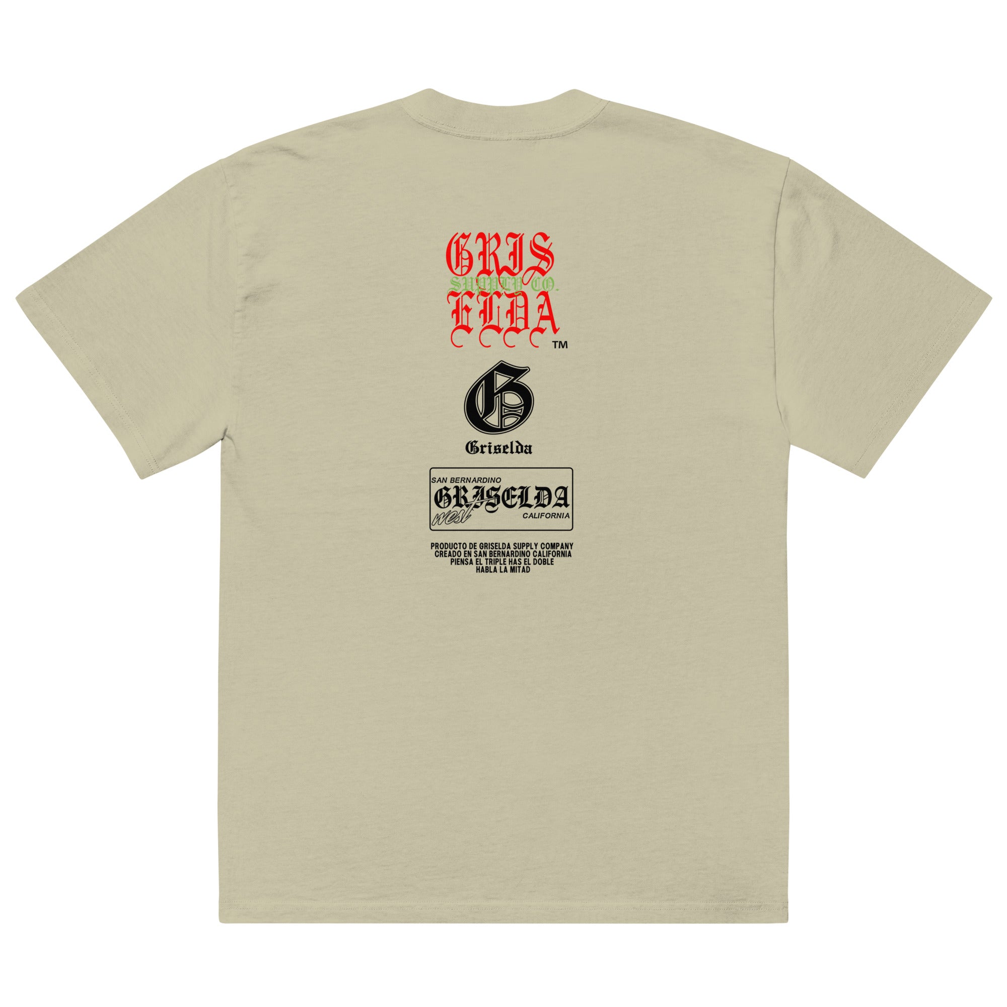 Classic Logo Back SB GSC Premium Oversized faded t-shirt