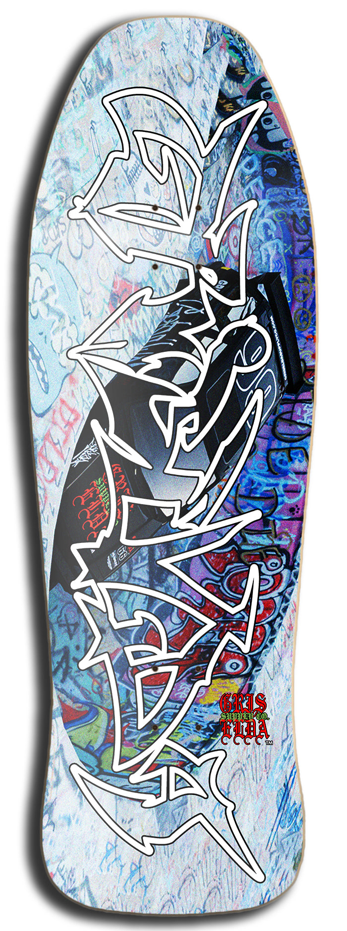 GSC CAR IN POOL GSC RETRO STYLE SHREDDER GSC SKATEBOARD DECK