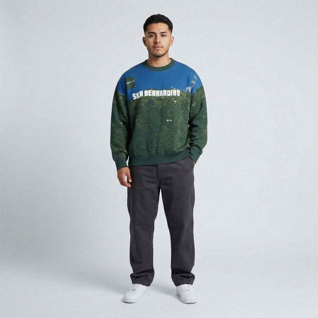 San Bernardino Hills GSC Relaxed fit knitted crew neck sweater