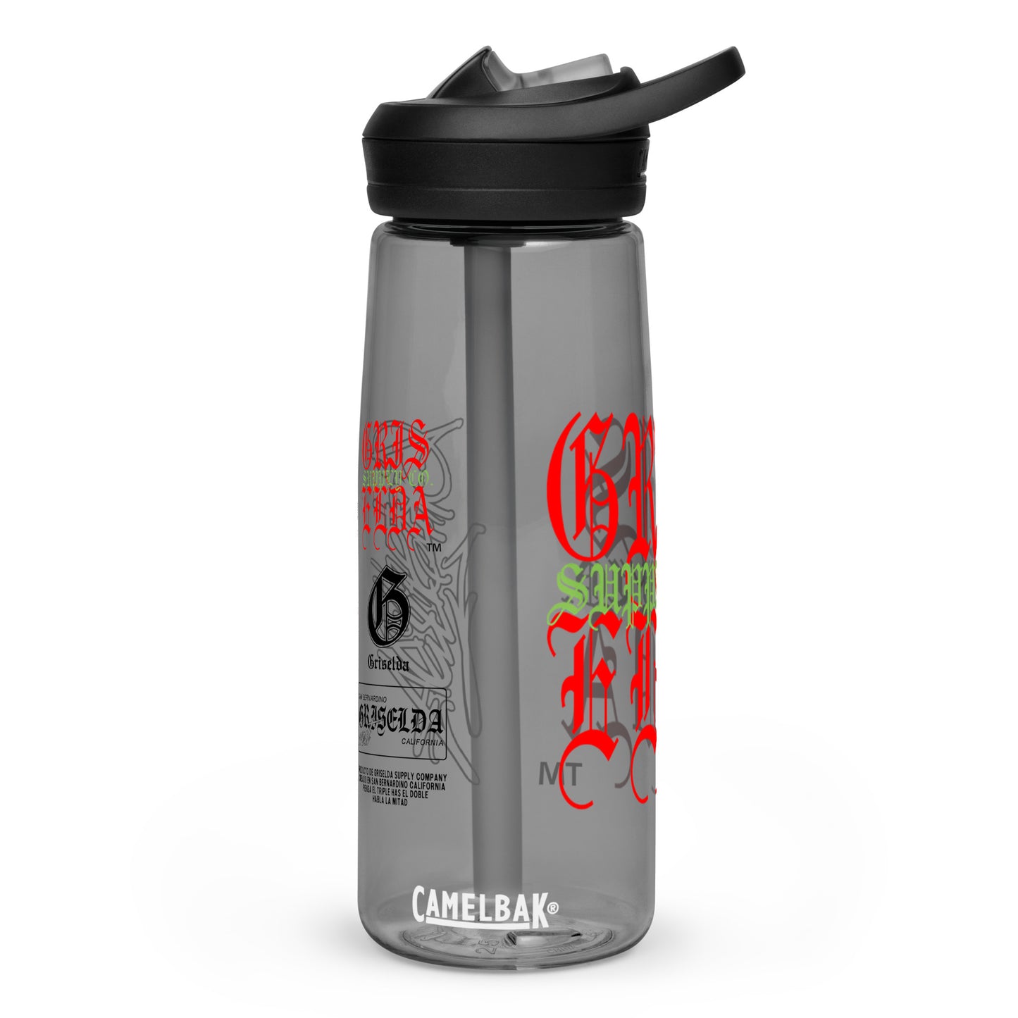 Es Gris. Classic Logo GSC Sports water bottle