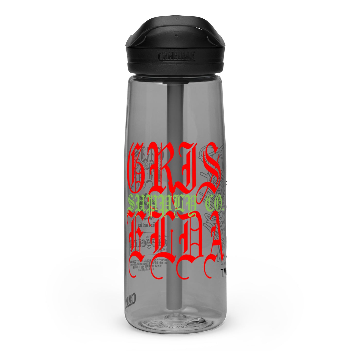 Es Gris. Classic Logo GSC Sports water bottle