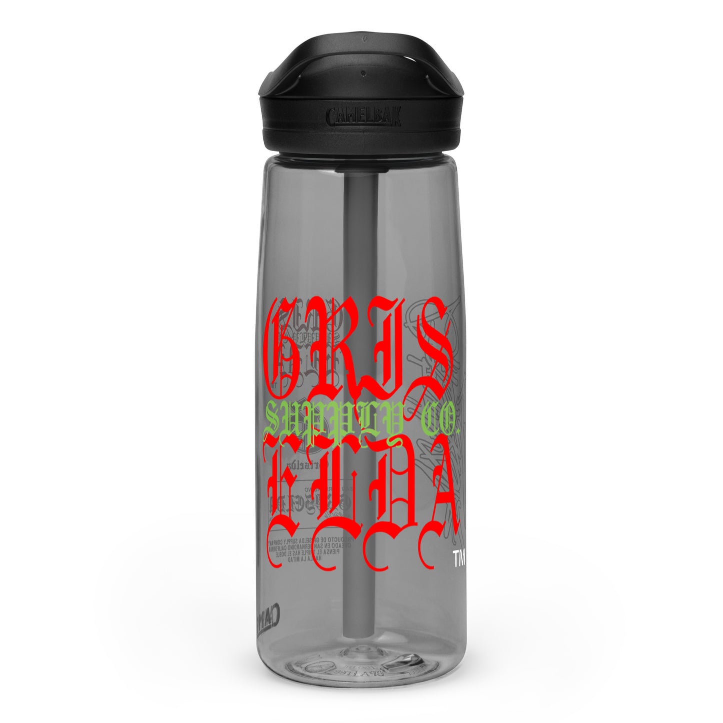 Es Gris. Classic Logo GSC Hand-style C Sports water bottle