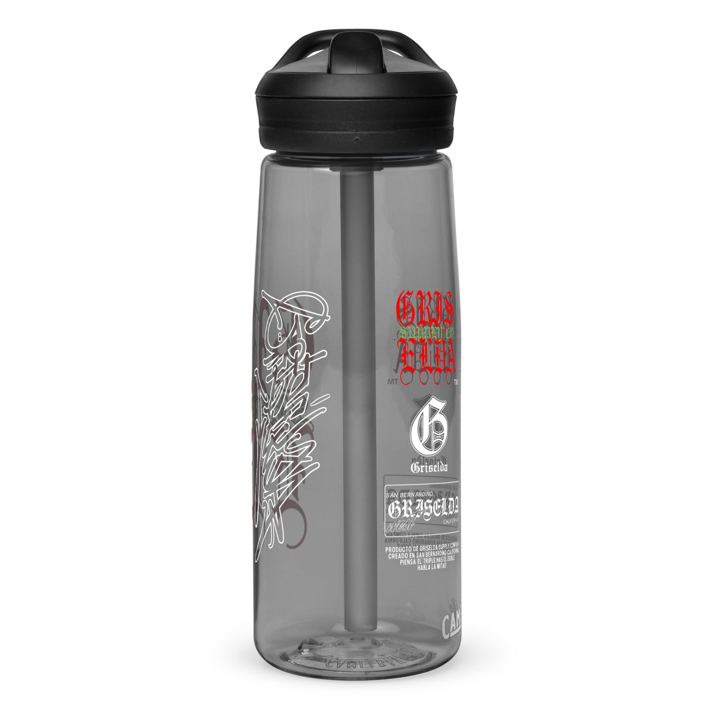 Es Gris. Classic Logo GSC Hand-style C Sports water bottle