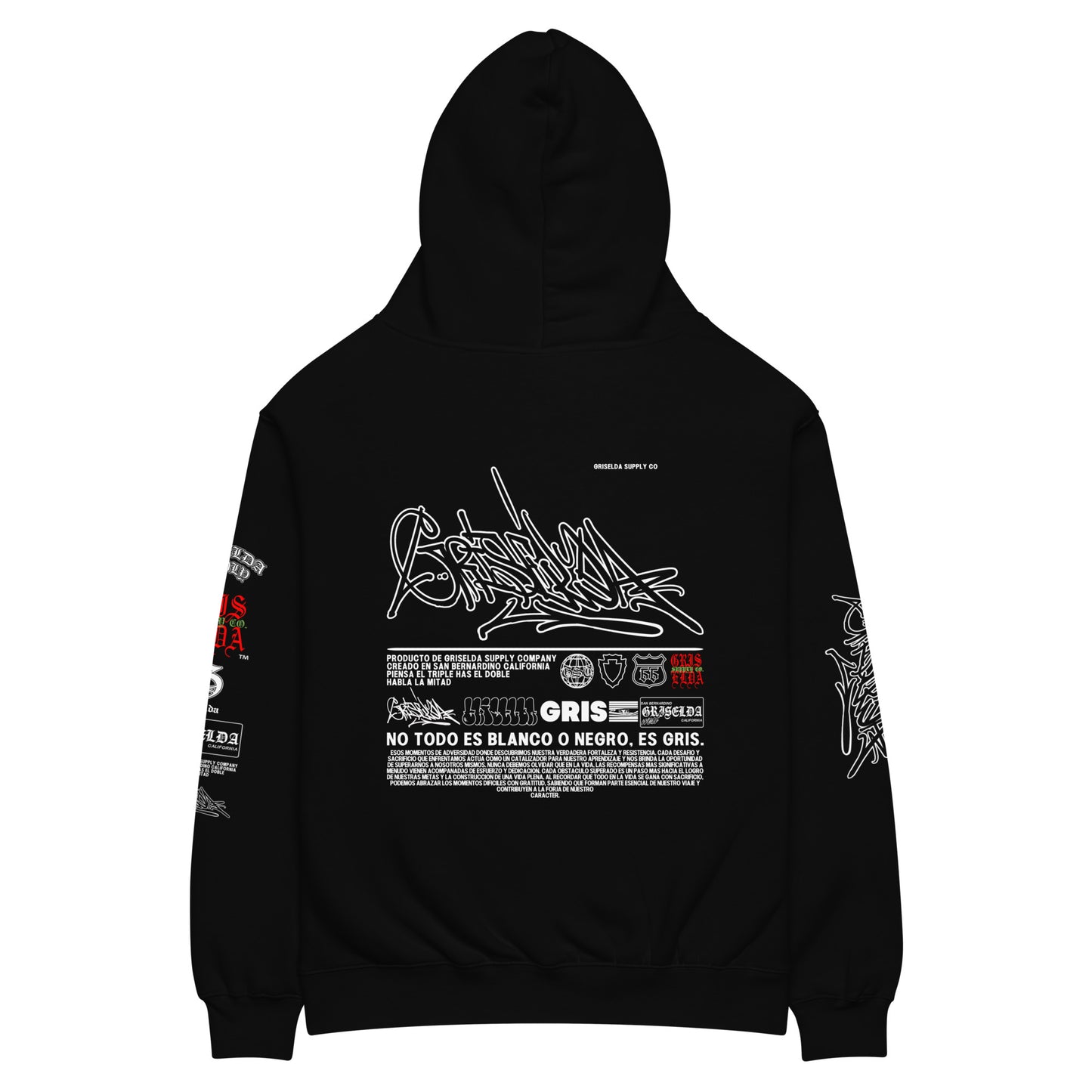 Es Gris. Classic Logo GSC Hand-style Premium Unisex oversized hoodie