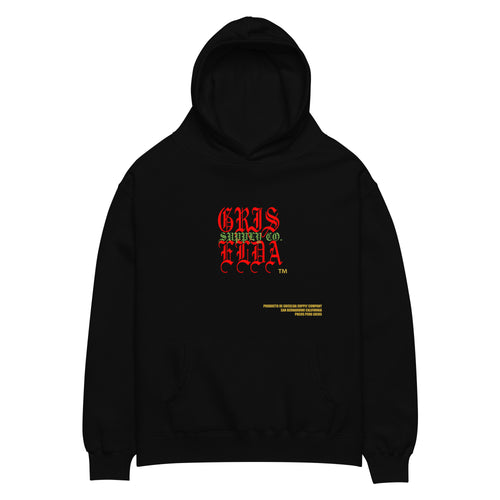 Sudadera oversized unisex premium con logo clásico en dorado
