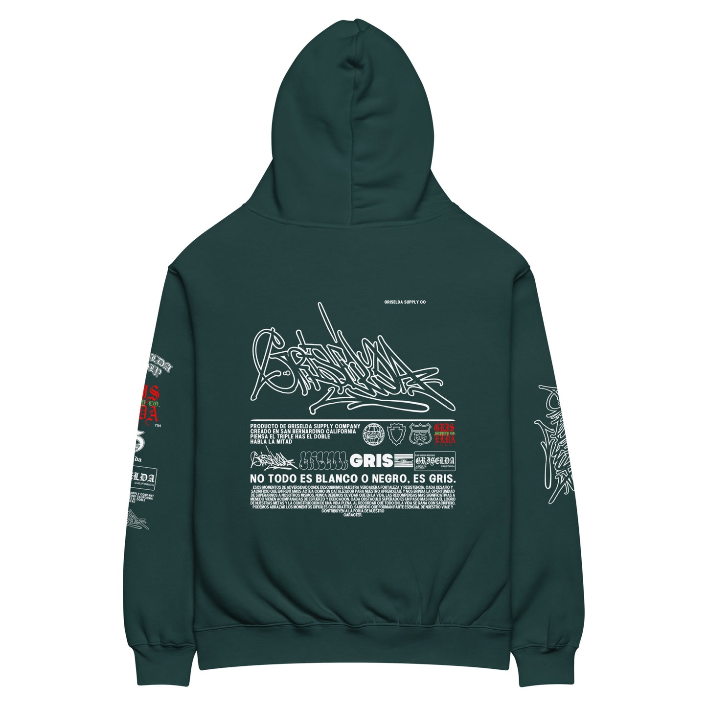 Es Gris. Classic Logo GSC Hand-style Premium Unisex oversized hoodie