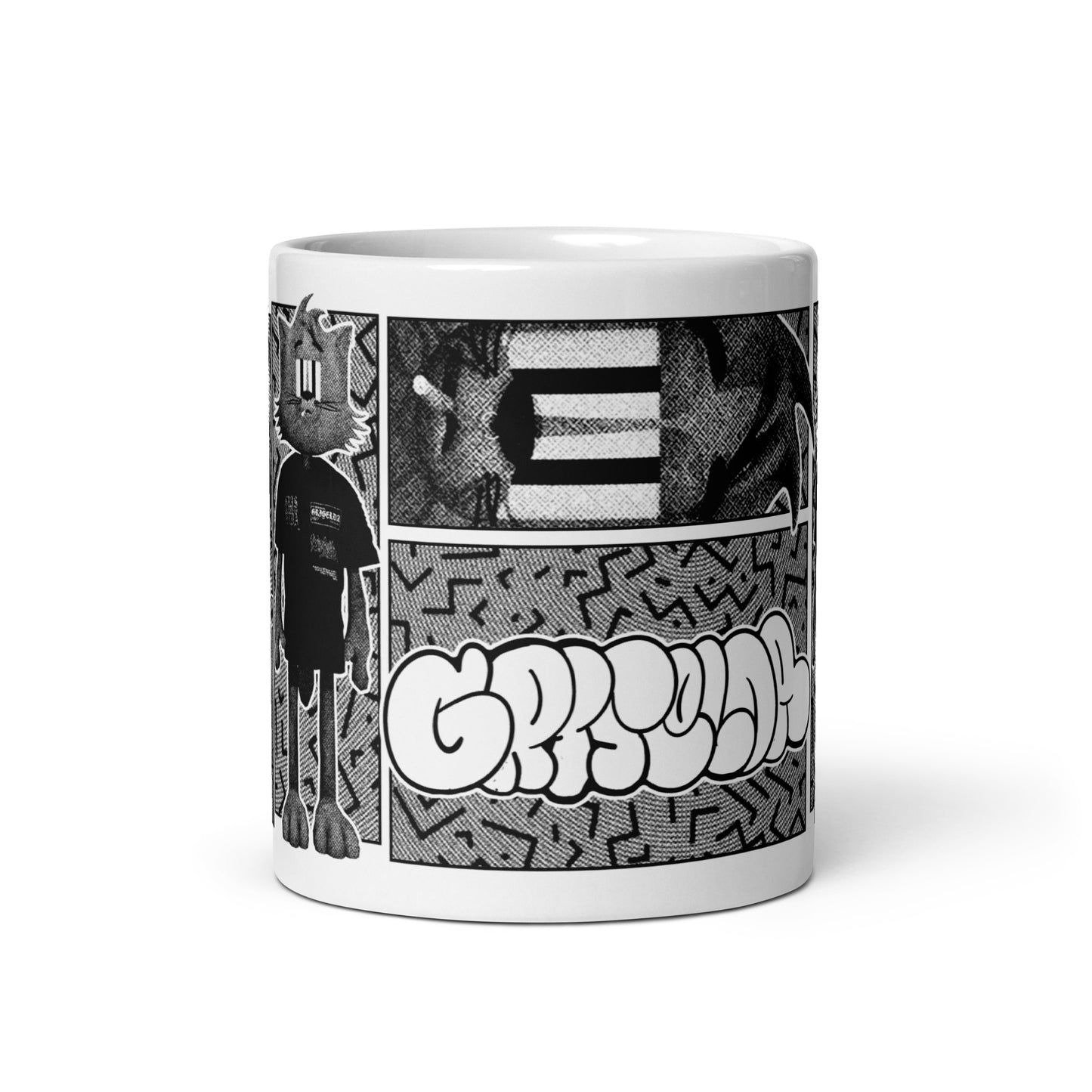 Gato GSC W White glossy mug