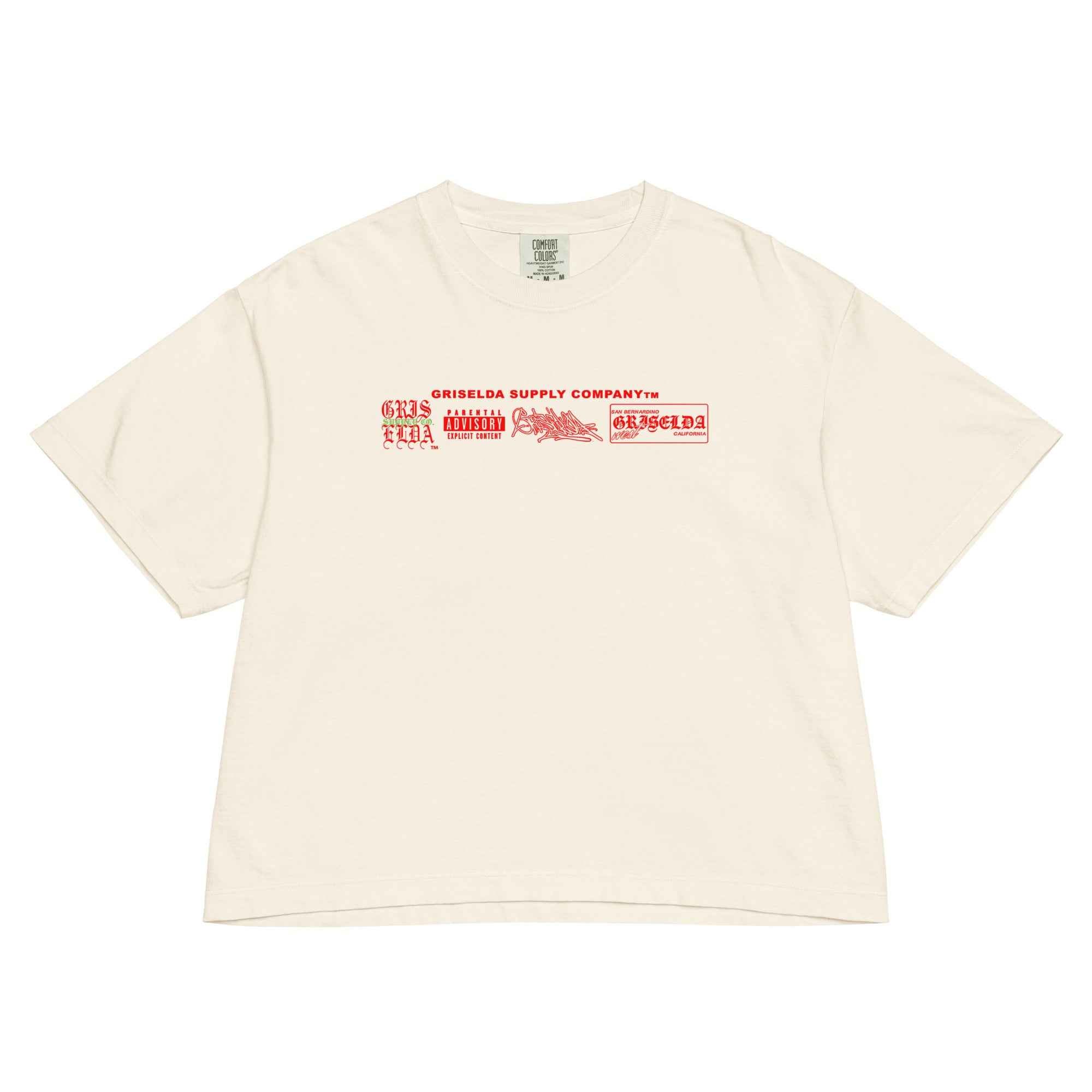 Classic Logos red GSC Women’s heavyweight boxy tee