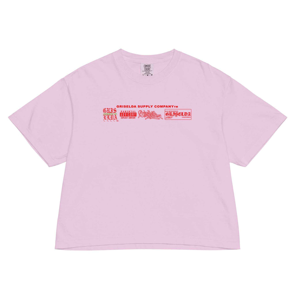 Classic Logos red GSC Women’s heavyweight boxy tee