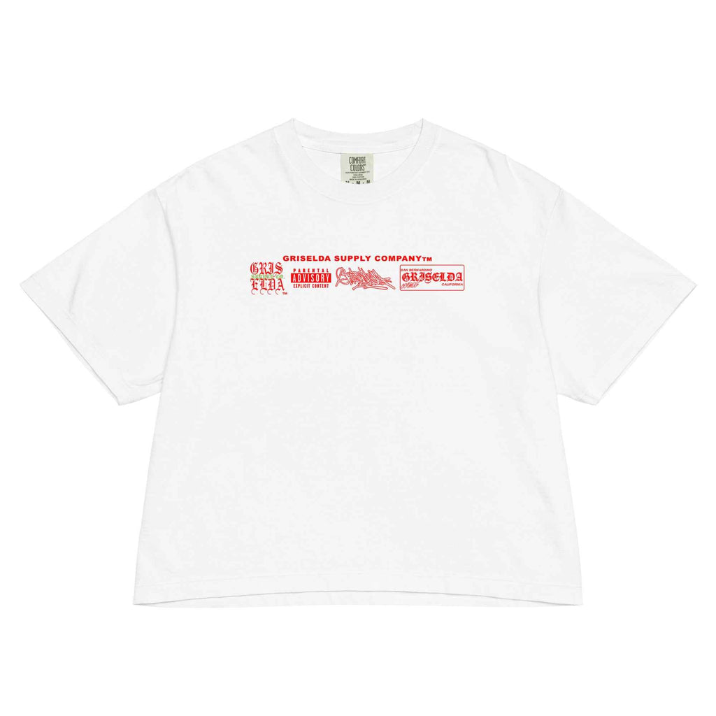 Classic Logos red GSC Women’s heavyweight boxy tee