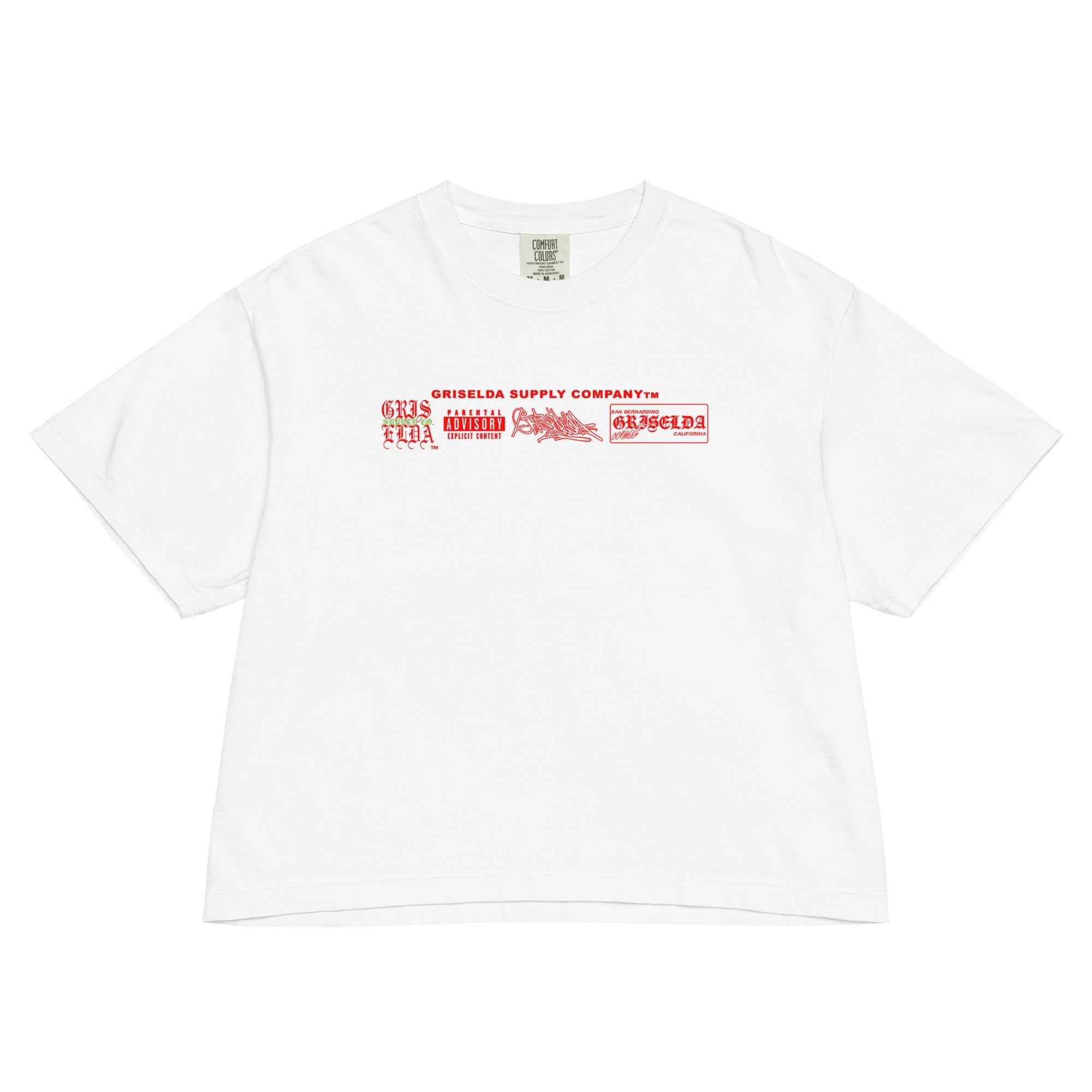 Classic Logos red GSC Women’s heavyweight boxy tee