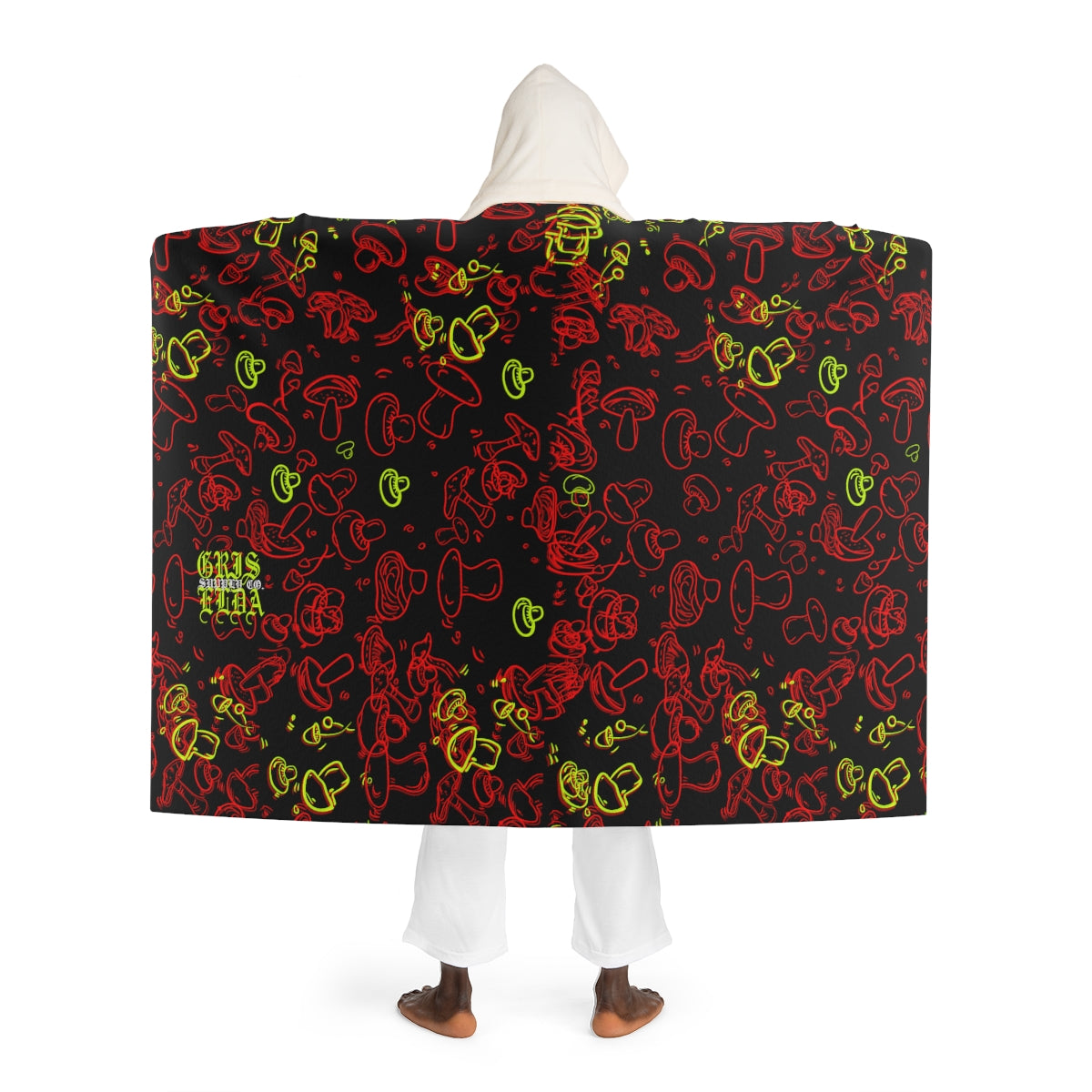 Hooded Sherpa Fleece Blanket