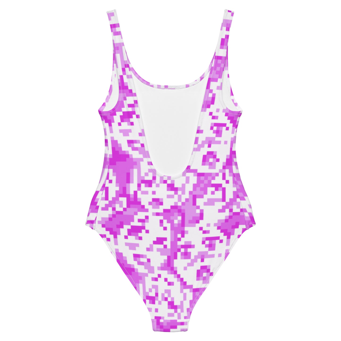 Ahegao 32 bit Pixel Pink GSC One-Piece Swimsuit