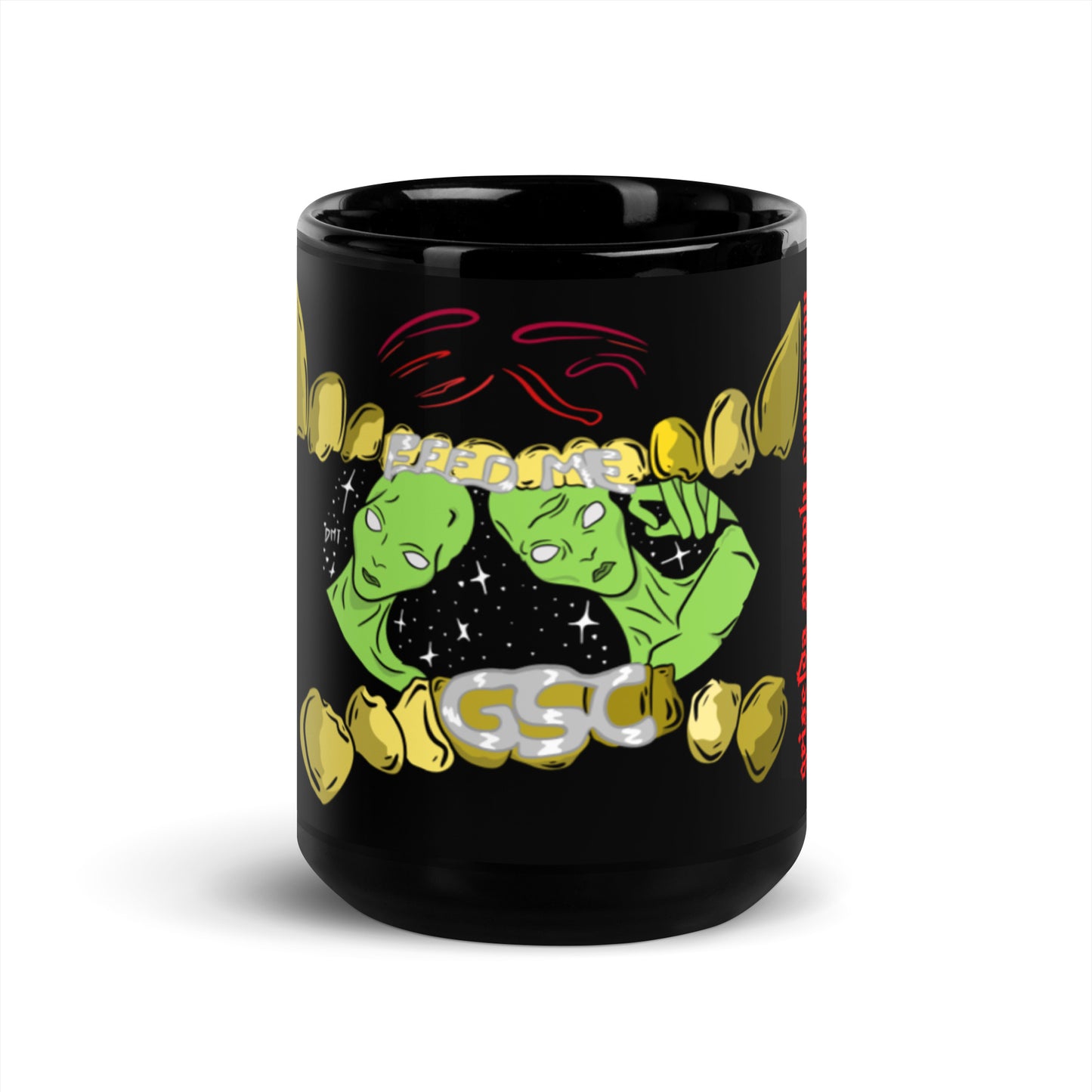 Feed me GSC Black Glossy Mug