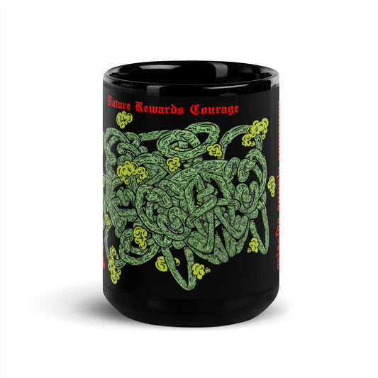 Nature Rewards Courage GSC Black Glossy Mug