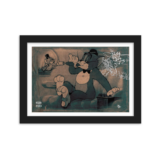 "TomNJerry Sesh" Framed matte paper poster