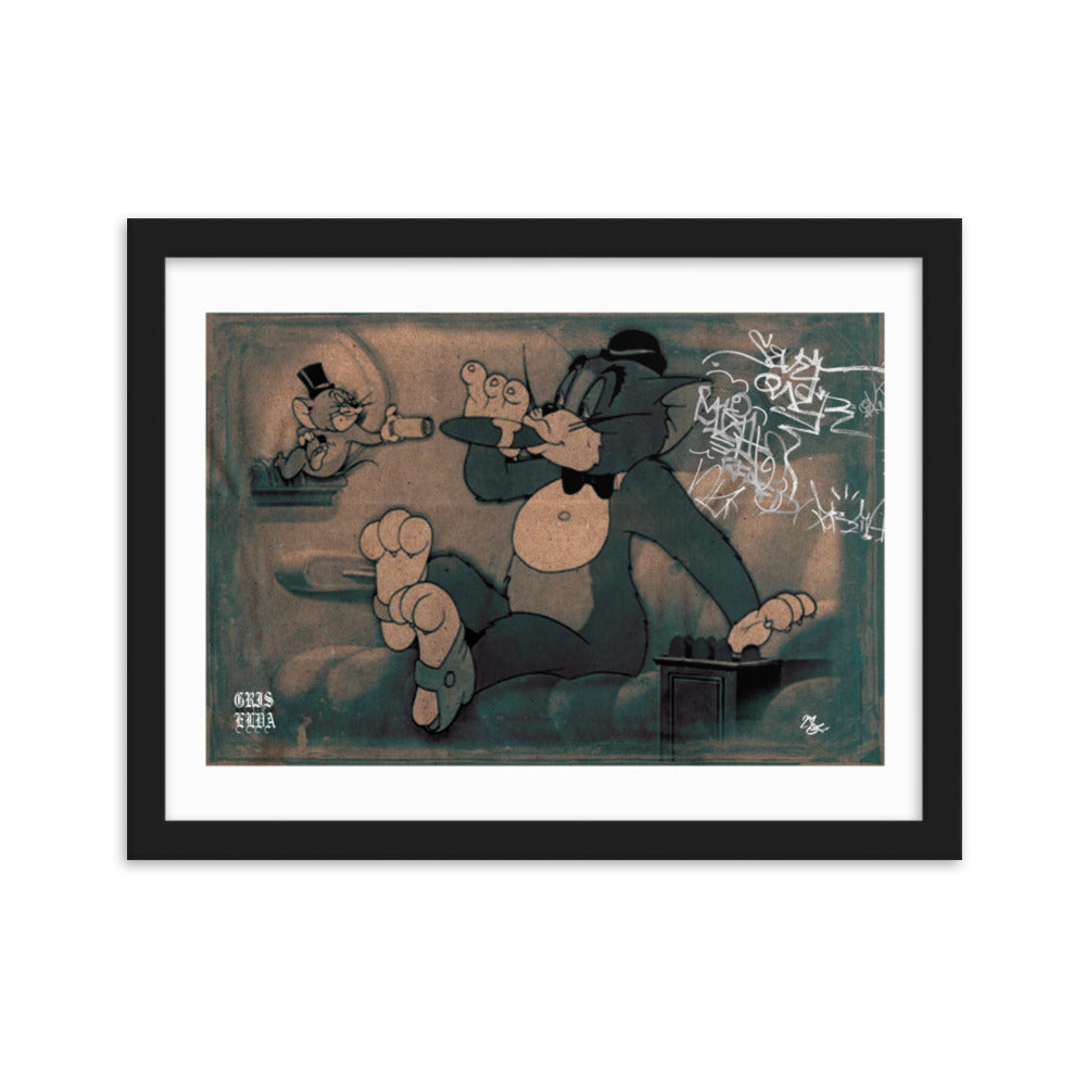 "TomNJerry Sesh" Framed matte paper poster