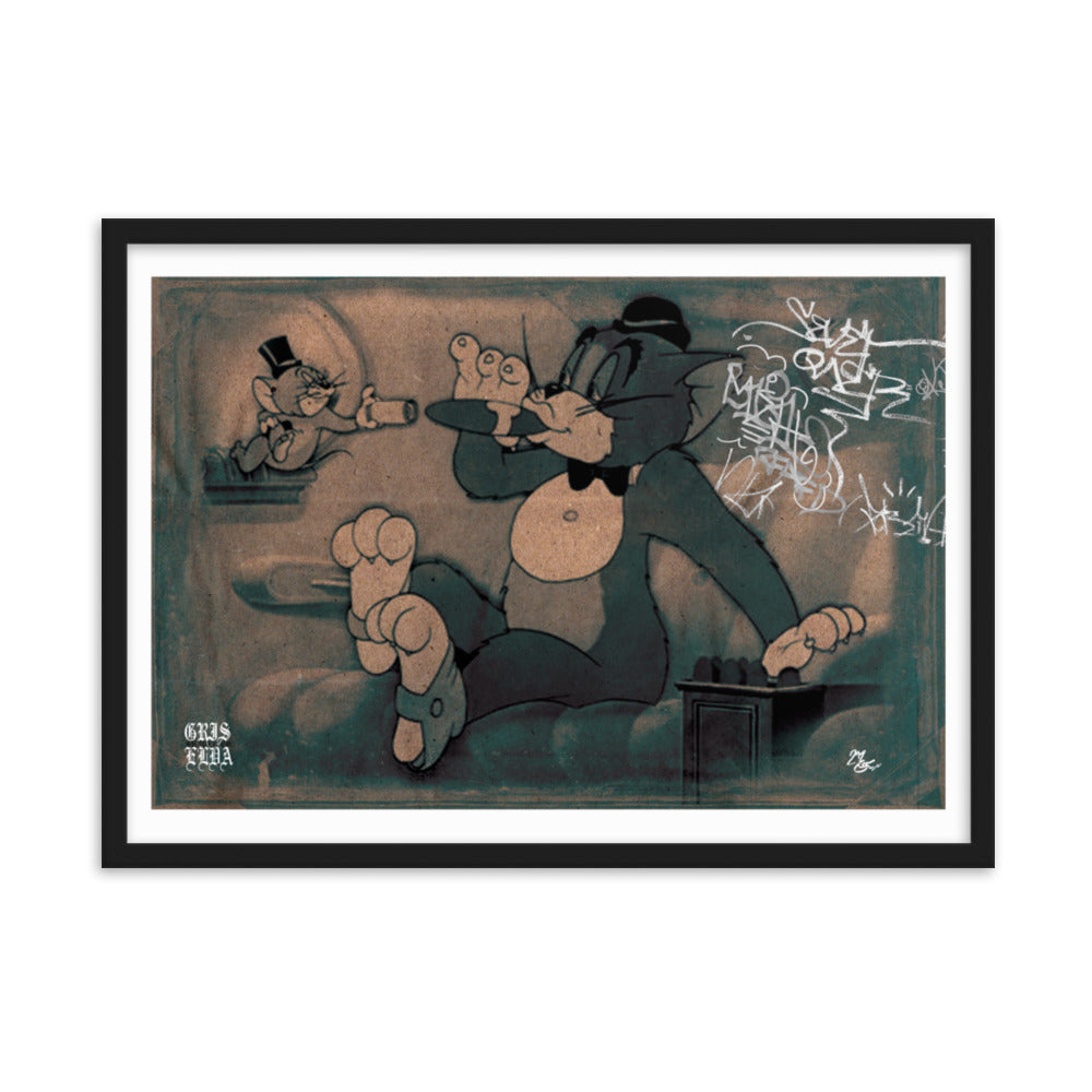 "TomNJerry Sesh" Framed matte paper poster